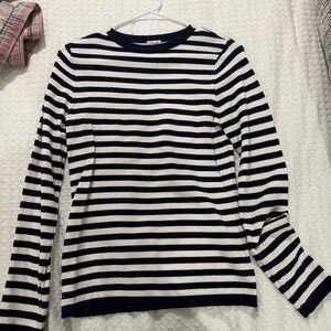 Cielo Navy and White Striped Women's Sweater
